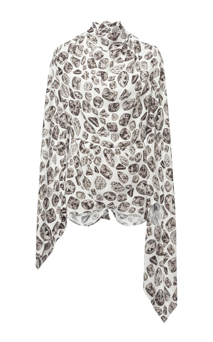 Christopher Kane Gemstones Satin Blouse