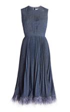 Moda Operandi Huishan Zhang Jane Pleated Chambray Dress