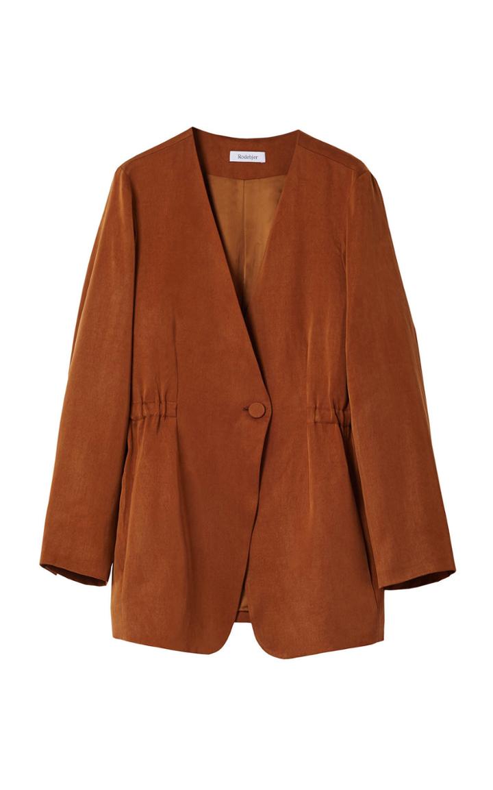 Rodebjer Pandora Collarless Cinnamon Blazer
