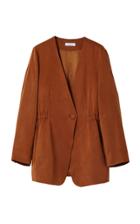 Rodebjer Pandora Collarless Cinnamon Blazer