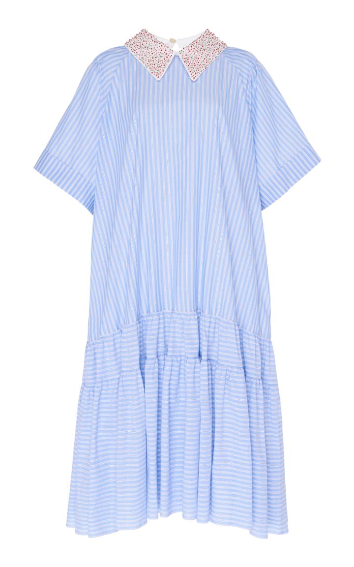 Rochas Quarna Embroidered Woven Dress