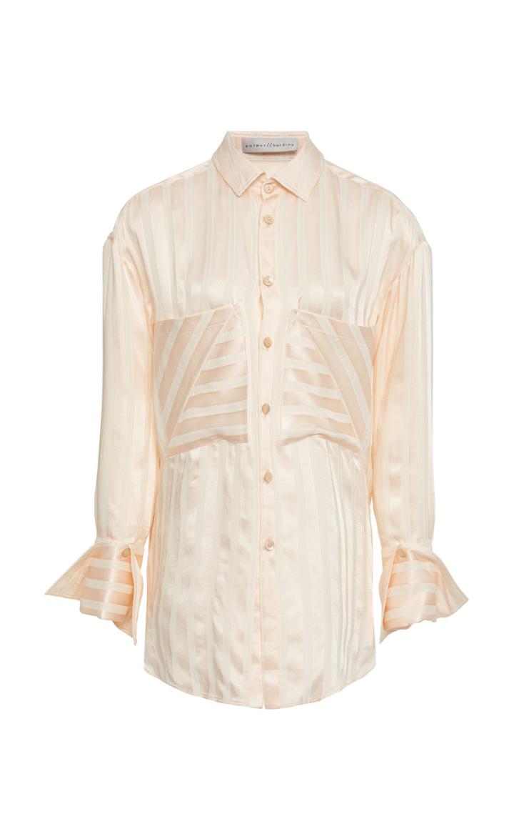 Palmer/harding Palmer//harding Striped Satin Top