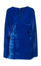 Cushnie Draped Velvet Mini Dress Size: 4