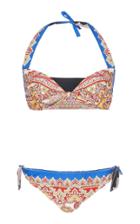 Etro Printed Cotton Halter Bikini