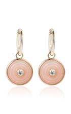 Noor Fares Inle Carved Stone Dormouse Pink Opal Earrings