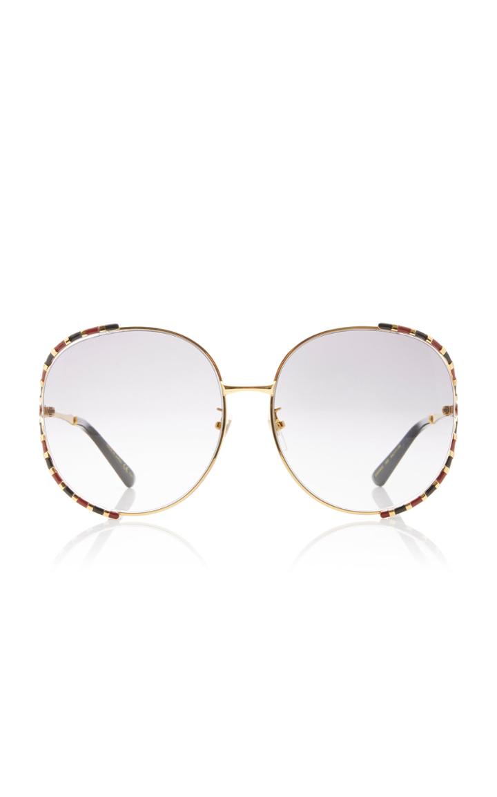 Gucci Fork Round-frame Sunglasses