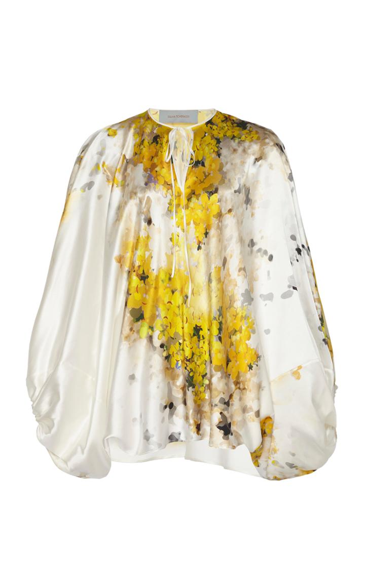 Silvia Tcherassi Geva Printed Silk Blouse