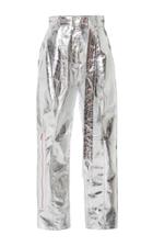 Proenza Schouler Metallic Leather Belted Pant