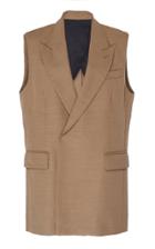 Ami Sleeveless Elongated Wool-blend Vest