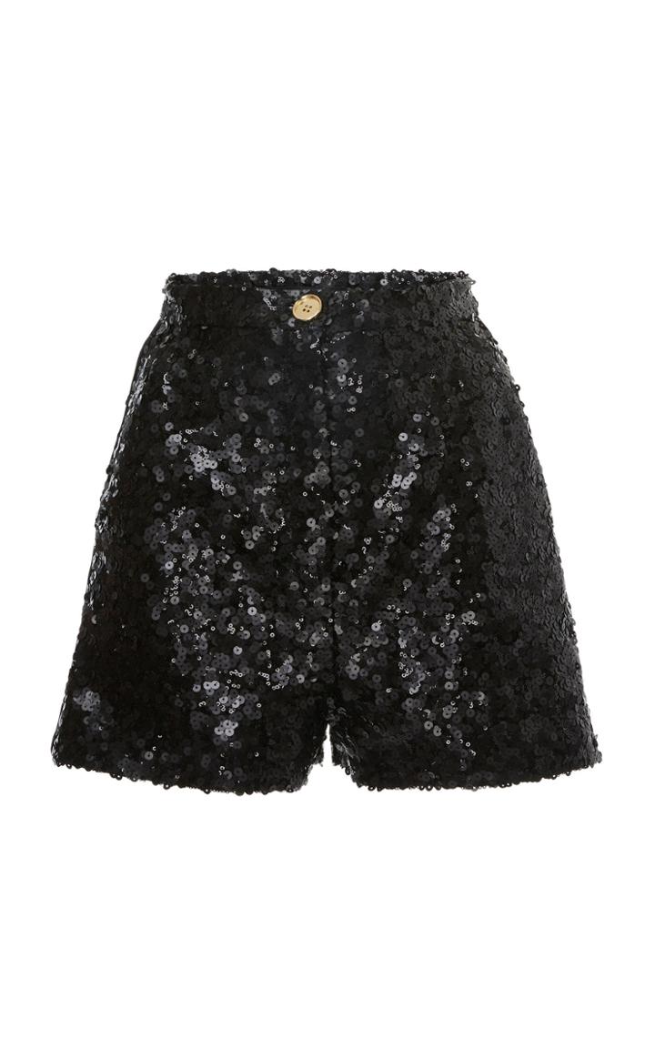 Elie Saab Tulle Paillettes Mini Short