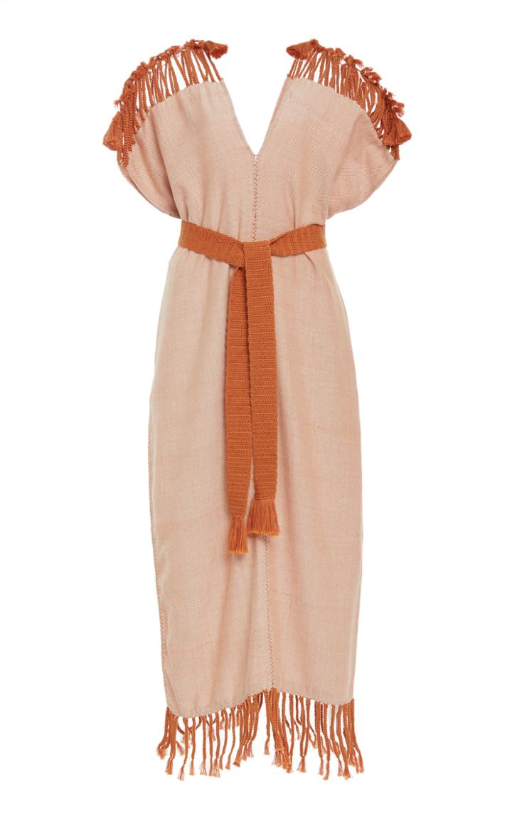 Moda Operandi Escvdo Tika Fringe Maxi Dress Size: S
