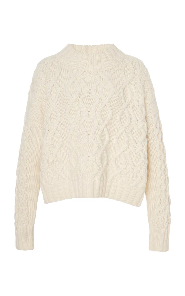 Co Cable-knit Wool And Cashmere Blend Sweater
