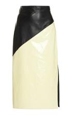 Moda Operandi Boyarovskaya Color Block Leather Midi Skirt