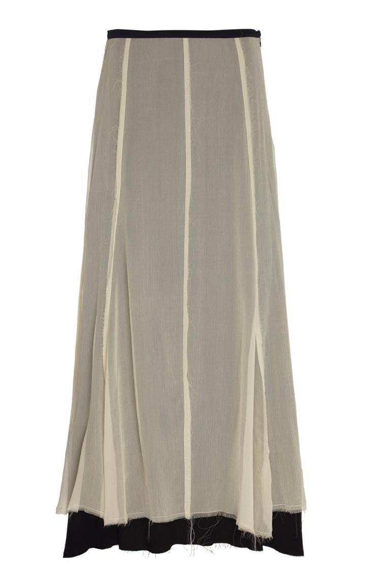 Moda Operandi Albus Lumen Double-layer Crepe-silk Skirt Size: 10