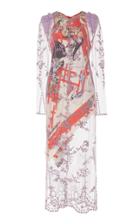 Moda Operandi Preen By Thornton Bregazzi Beyla Tulle-overlay Printed Scarf Dress Siz