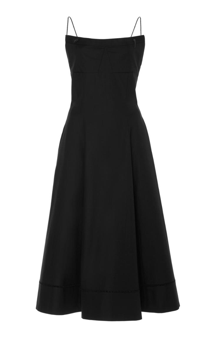 Khaite Claudia Square Neck Cotton Dress