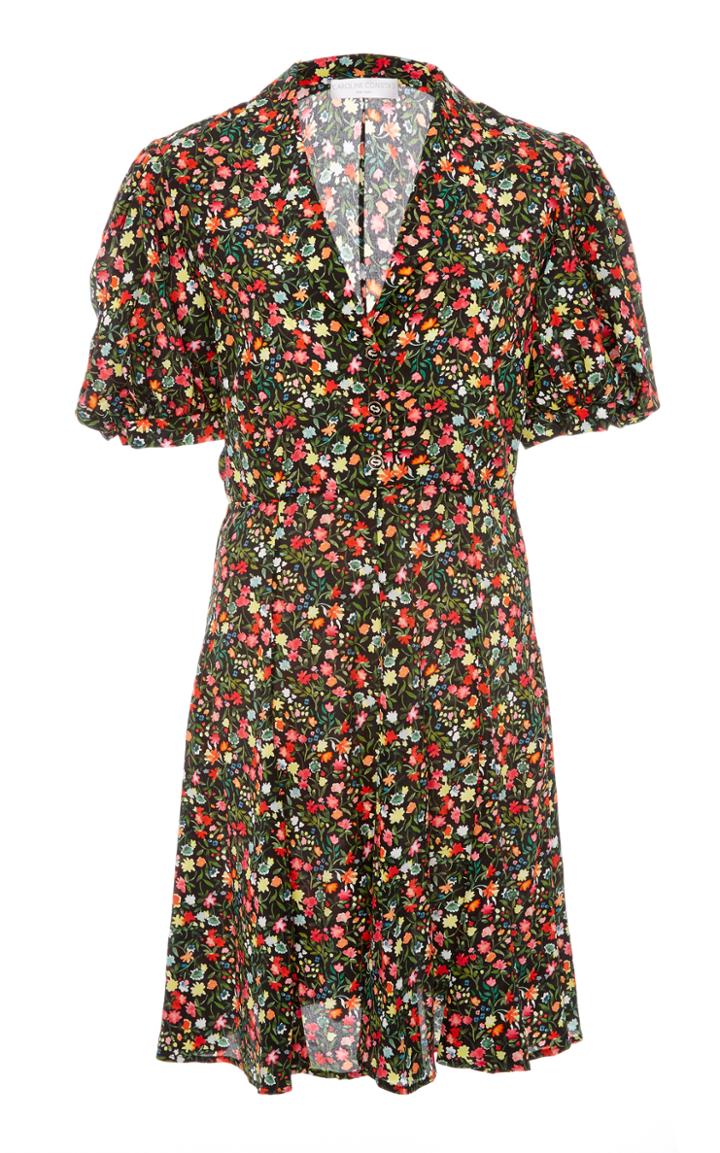 Caroline Constas Short Puff Sleeve Mini Dress