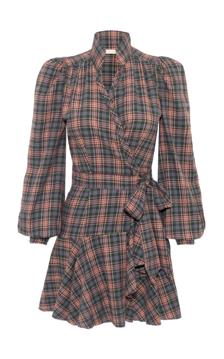 Anna Mason Stella Check Print Mini Dress