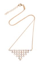 As29 Baguette 6 Row Triangle Necklace