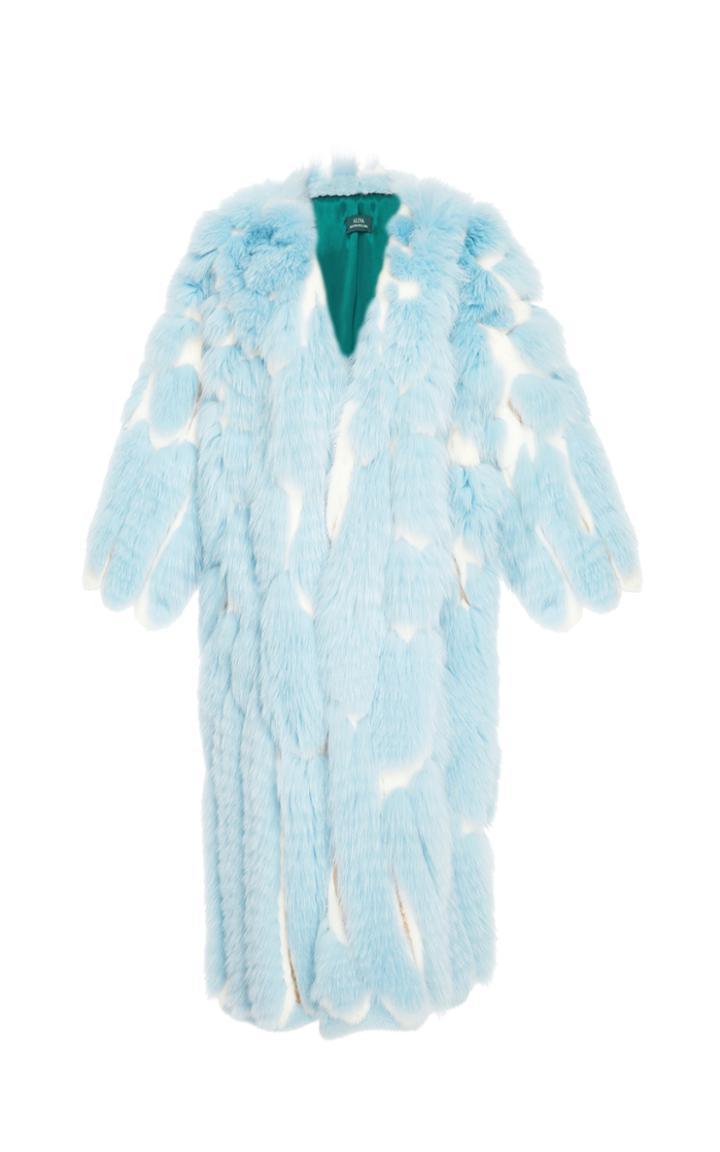 Alena Akhmadullina Arctic Fox Fur Long Coat