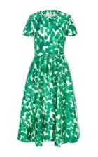 Carolina Herrera Short Sleeve A Line Dress