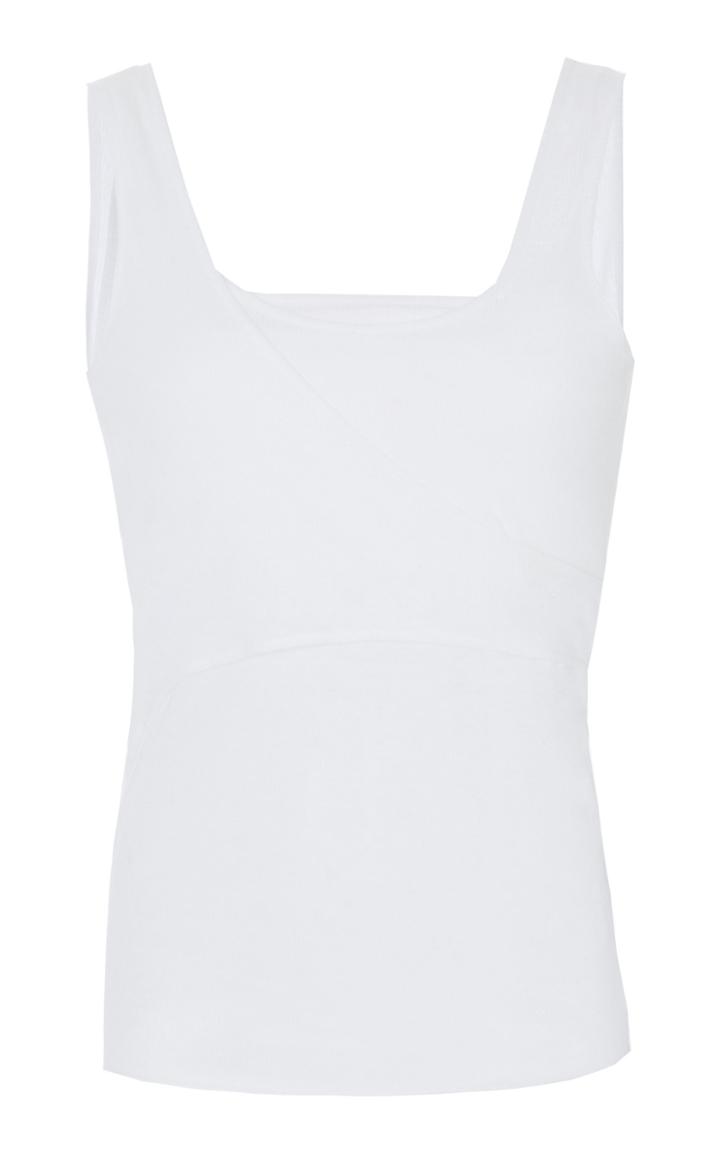 Balmain Layered Ribbed-knit Tank Top