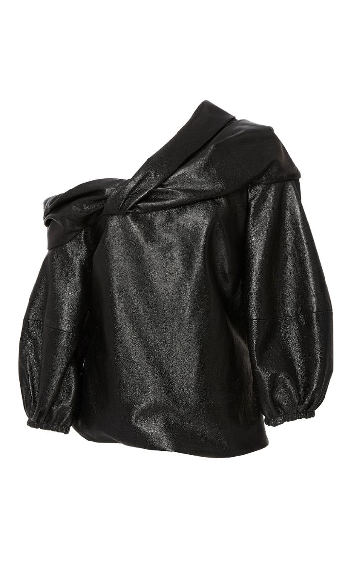 Hellessy Flora Foiled Lambskin Blouse