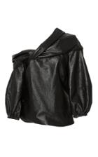 Hellessy Flora Foiled Lambskin Blouse