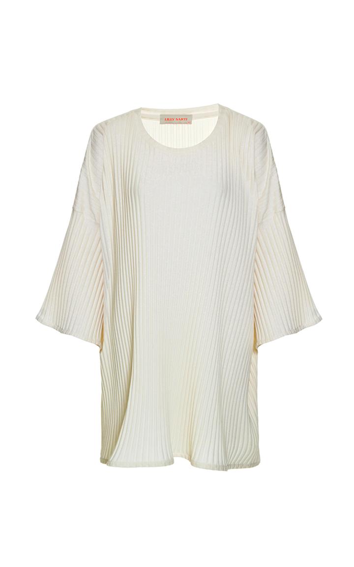 Lilly Sarti Oversized Off White Knit Tee