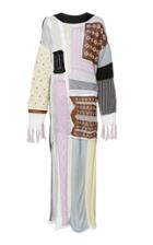 Mame Kurogouchi Patchwork Intarsia Knit Maxi Dress