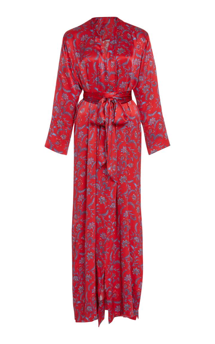 Seren London Mo Mo Printed Silk Wrap Dress