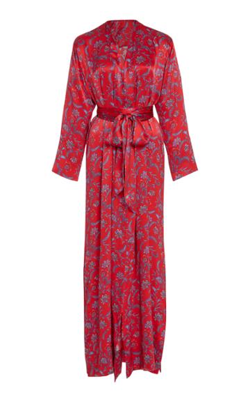 Seren London Mo Mo Printed Silk Wrap Dress