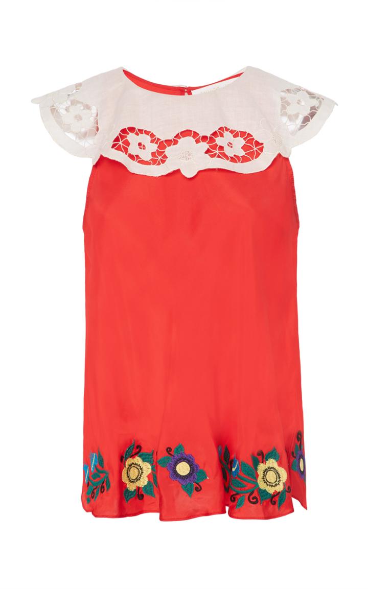 Zayan The Label Coray Embroidered Top