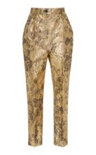 Dolce & Gabbana Floral Lurex Jacquard Cropped Trousers