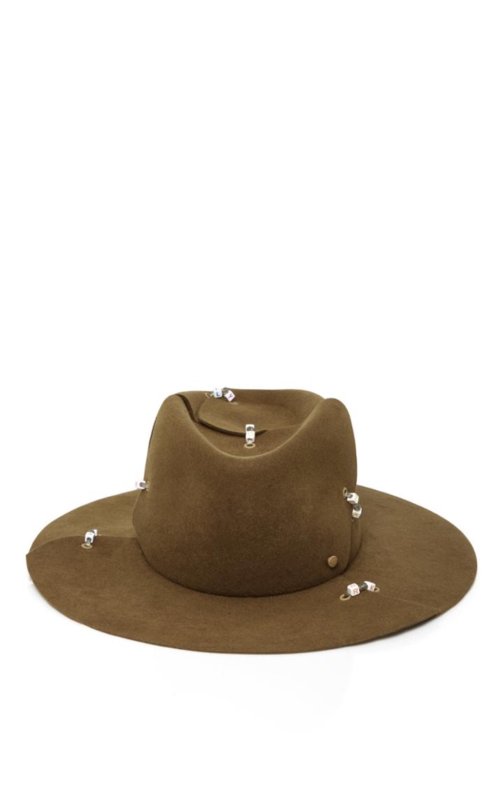 Maison Michel Charles Embellished Rabbit-felt Fedora