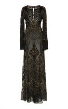 Alberta Ferretti Chiffon Embellished Jumpsuit