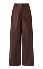 Joseph Tuba Cropped Wide-leg Leather Pants