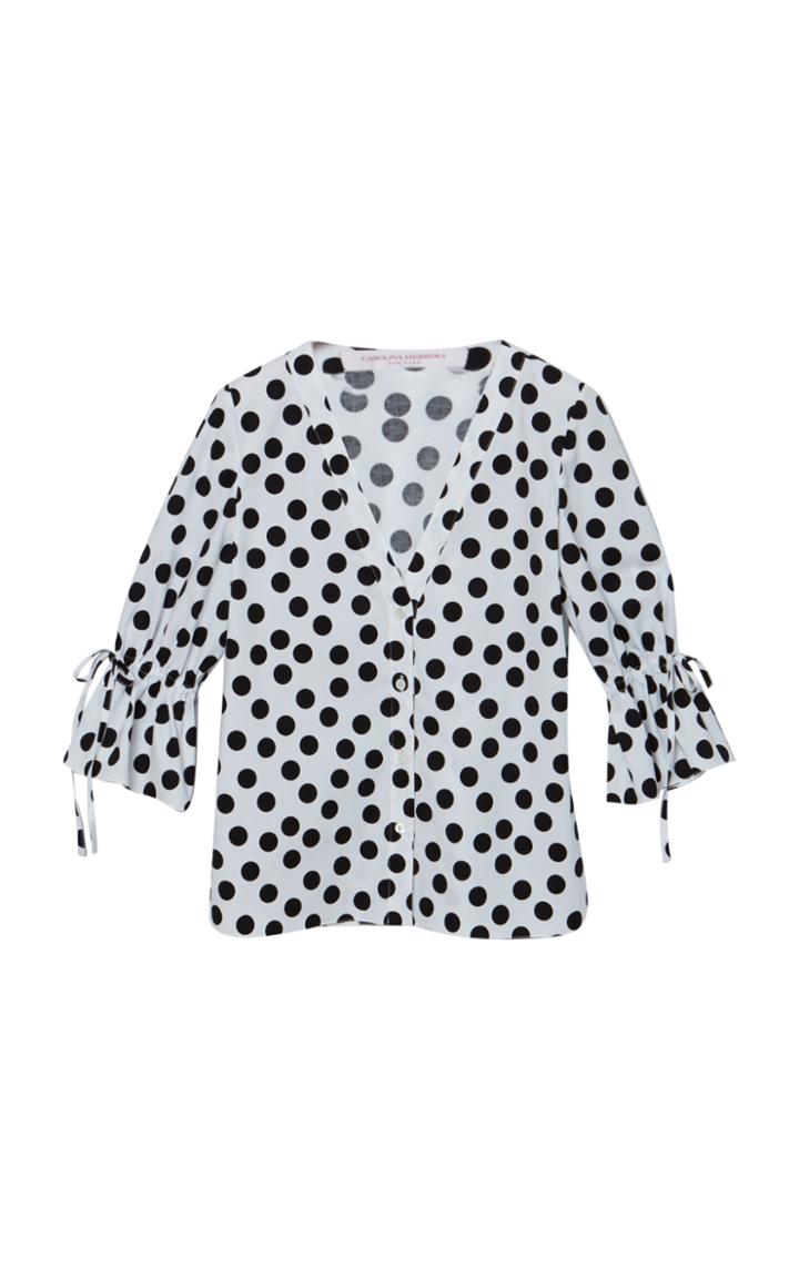 Moda Operandi Carolina Herrera Polka-dot Cotton Top