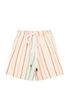 Moda Operandi Bassike Striped Linen Drawstring Shorts