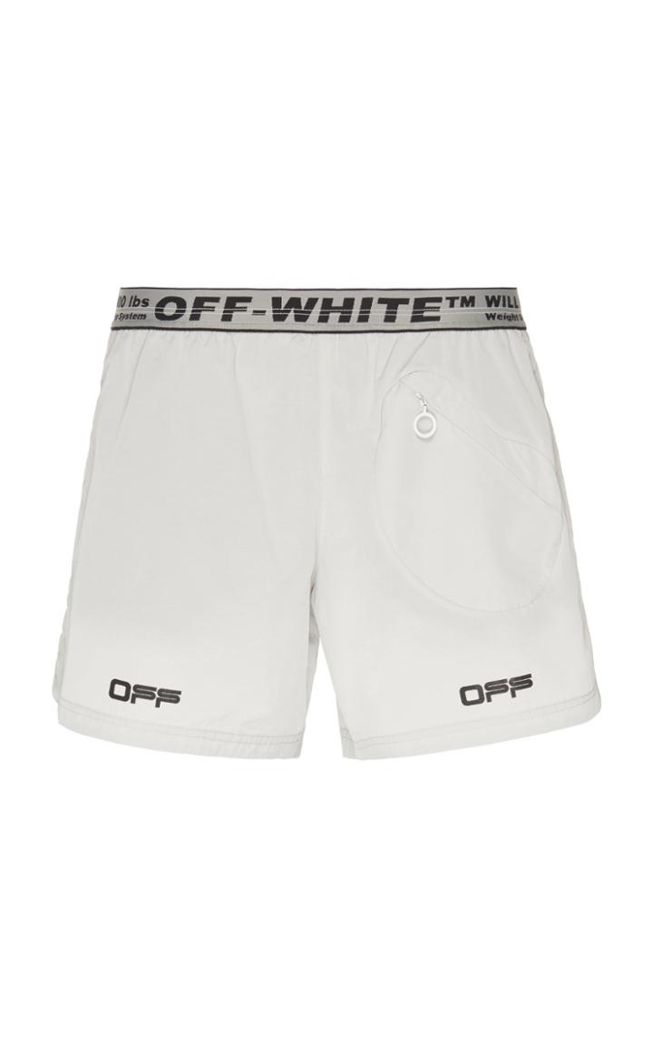 Off-white C/o Virgil Abloh Logo Cotton-blend Track Shorts