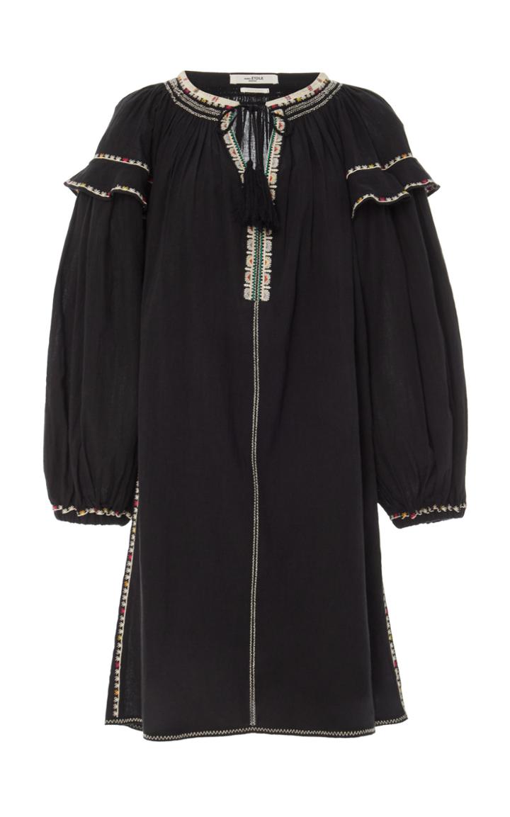 Isabel Marant Toile Ralya Embroidered Cotton-gauze Mini Dress Size: 4