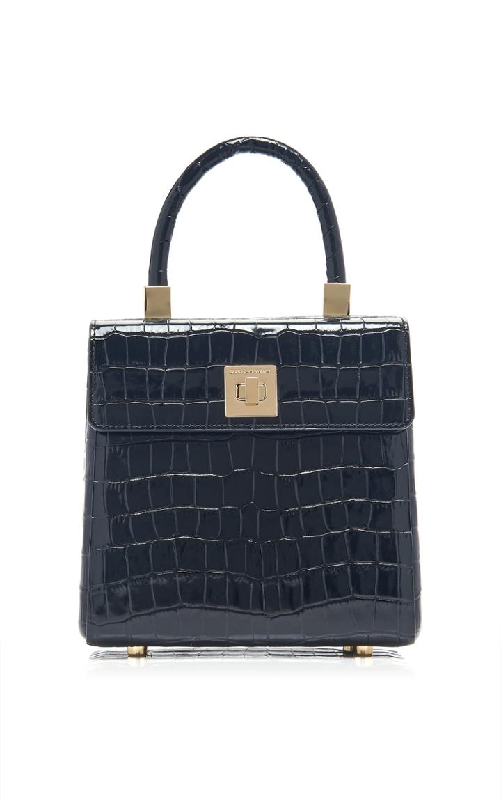 Moda Operandi Sparrows Weave Classic Croc-effect Leather Top Handle Bag