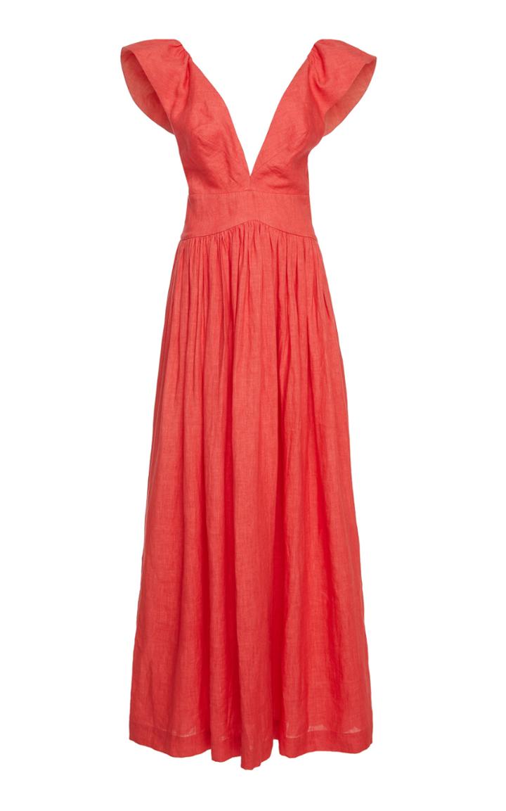 Kalita Persephone Linen-poplin Maxi Dress