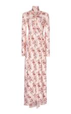 Paco Rabanne Ruched Printed Jersey Maxi Dress