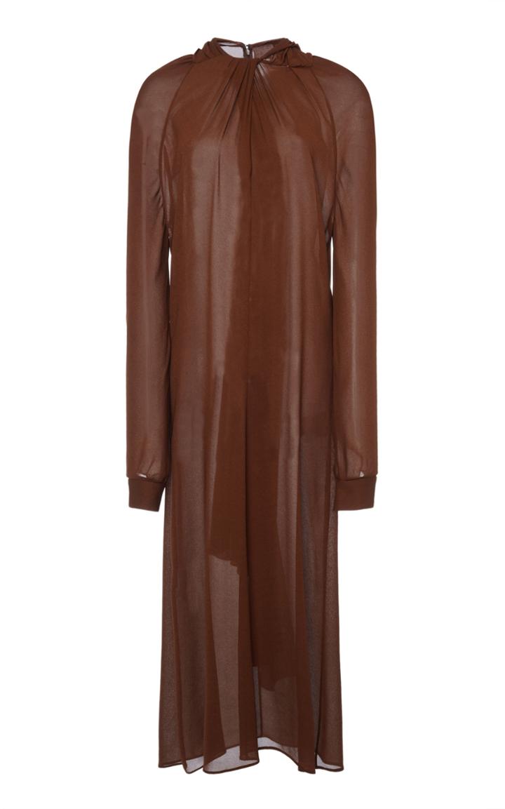 Moda Operandi Prada Tie Back Long Sleeved Midi Dress Size: 38