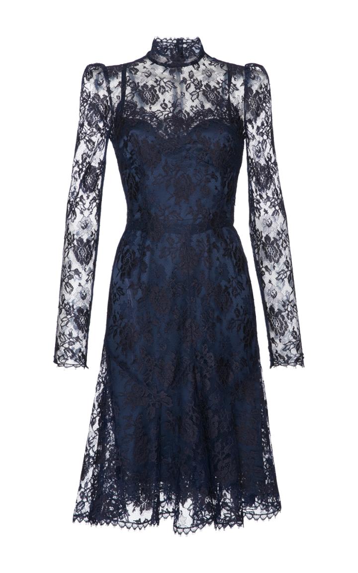 Dolce & Gabbana High-neck Lace Mini Dress