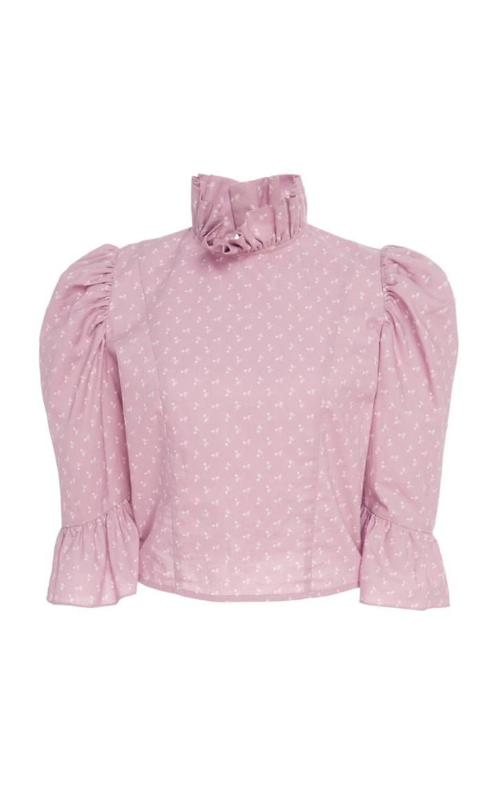 Batsheva Simple Ruffle Cotton Top