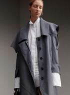 Burberry Teal Blue Trench Coat