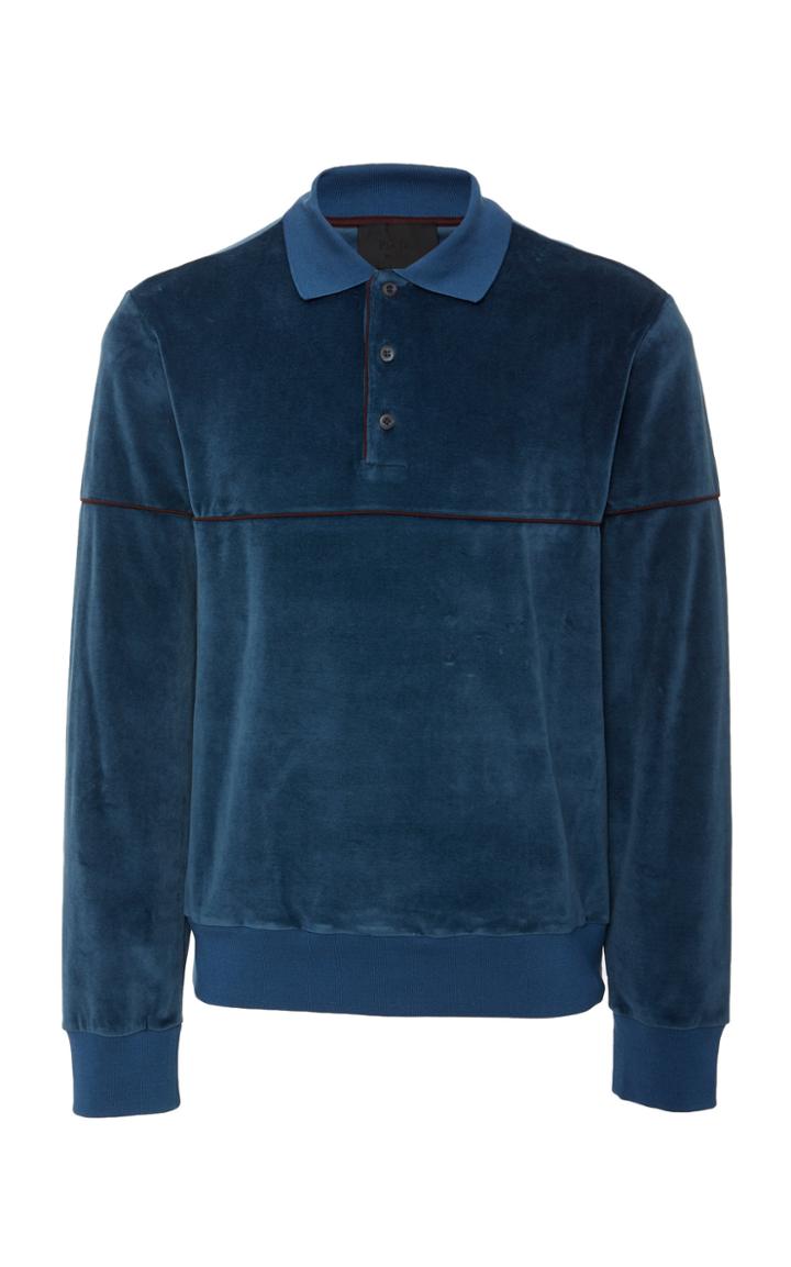 Prada Velvet Polo Shirt
