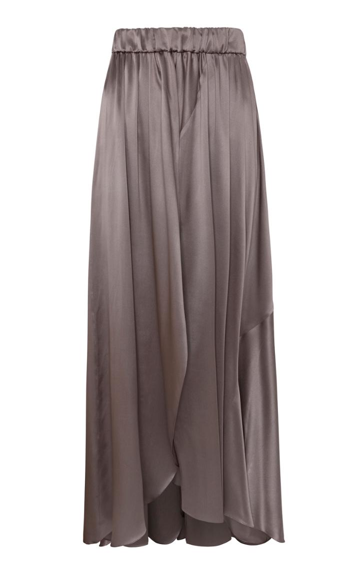 Adriana Iglesias Eden Silk Satin Maxi Skirt
